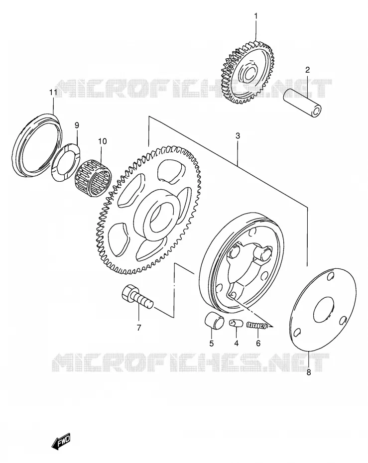 STARTER MOTOR CLUTCH Suzuki MOTO 250 GN 1996  GN250ET(E2)