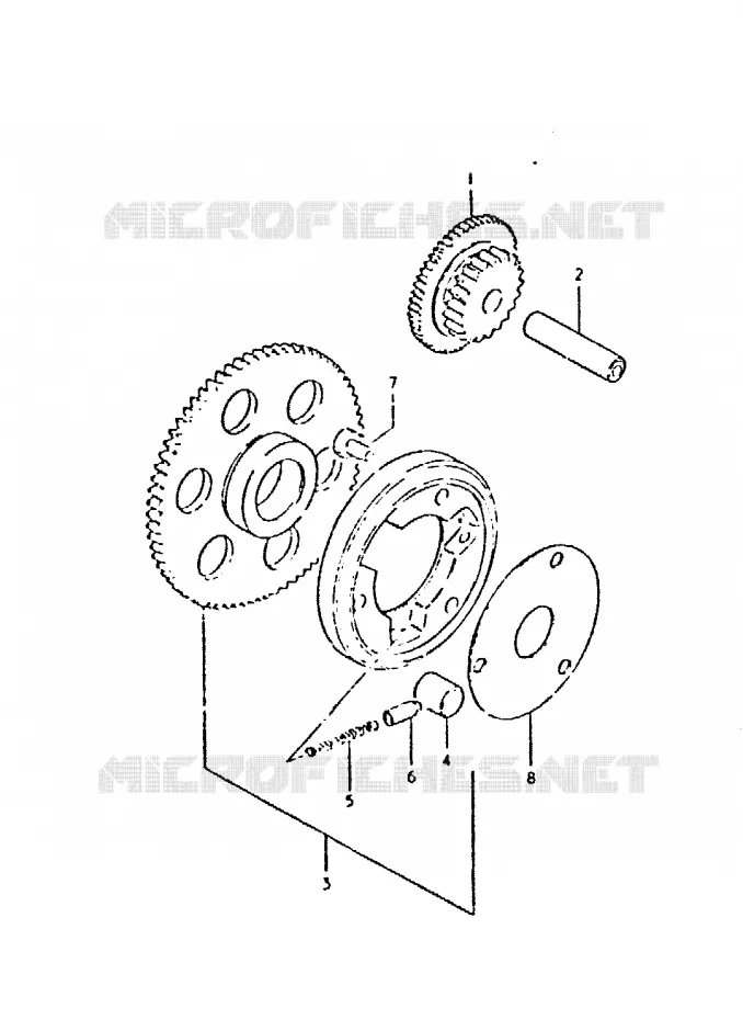 STARTER MOTOR CLUTCH Suzuki MOTO 400 GSX 1980  GSX400LX(T/X)