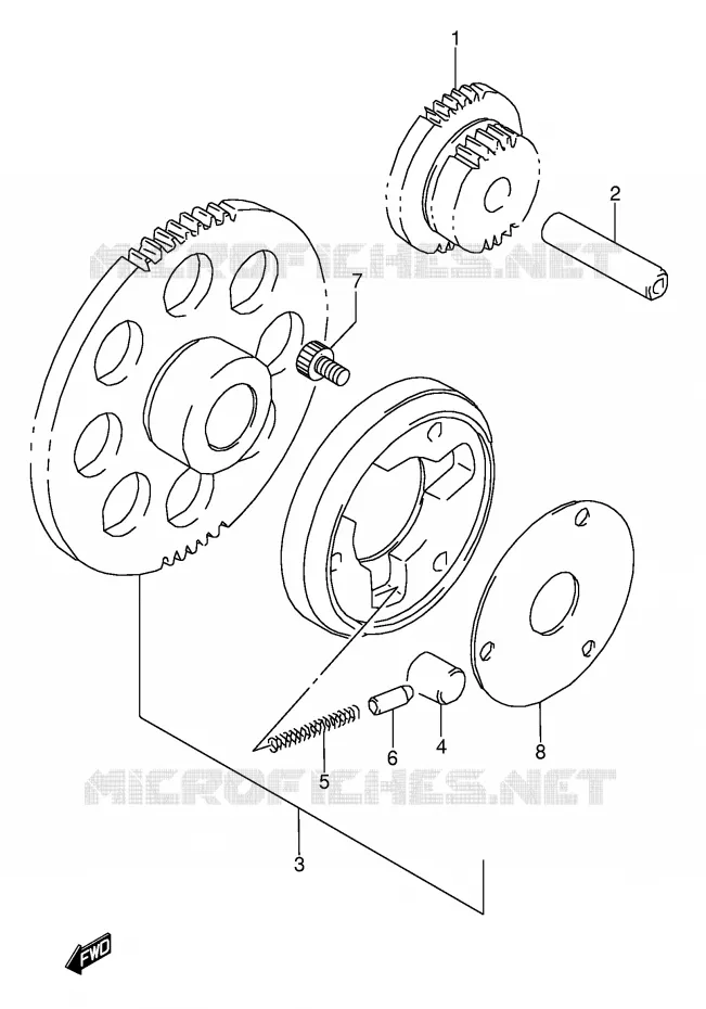 STARTER MOTOR CLUTCH Suzuki MOTO 500 GS-E 1993  GS500EUP(E2)