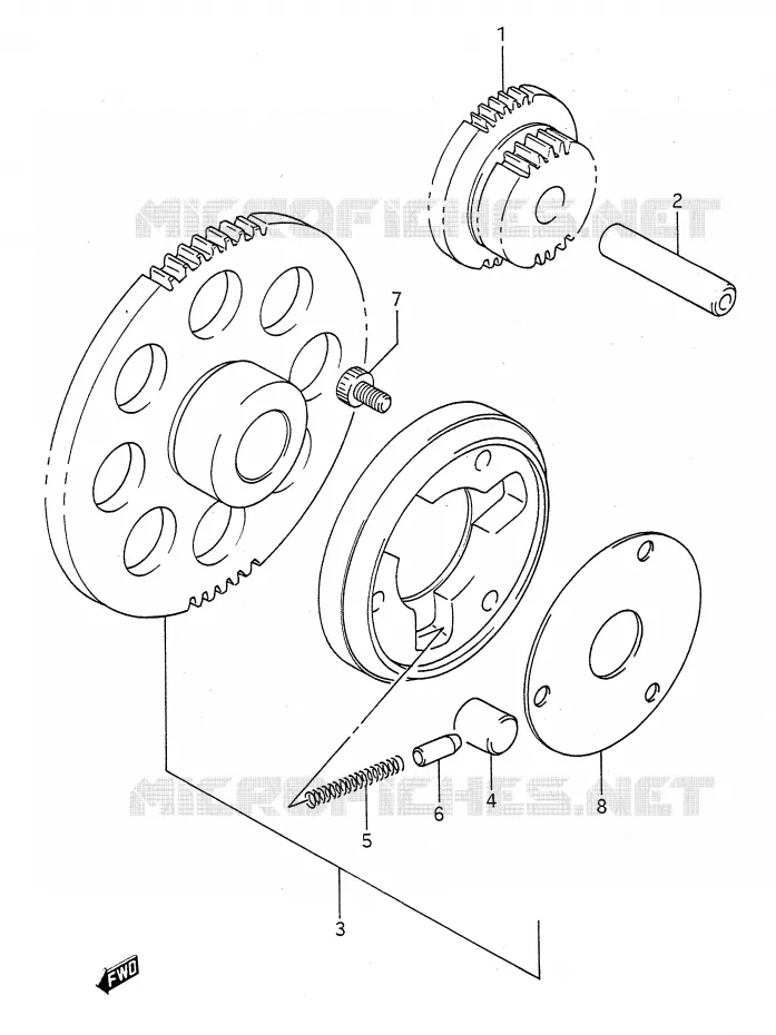 STARTER MOTOR CLUTCH Suzuki MOTO 500 GS-E 1996  GS500ESKT(E28)