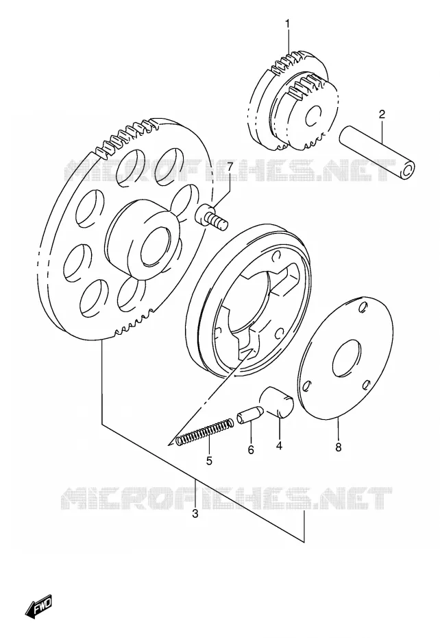STARTER MOTOR CLUTCH Suzuki MOTO 500 GS-E 2002  GS500UK2(E2)