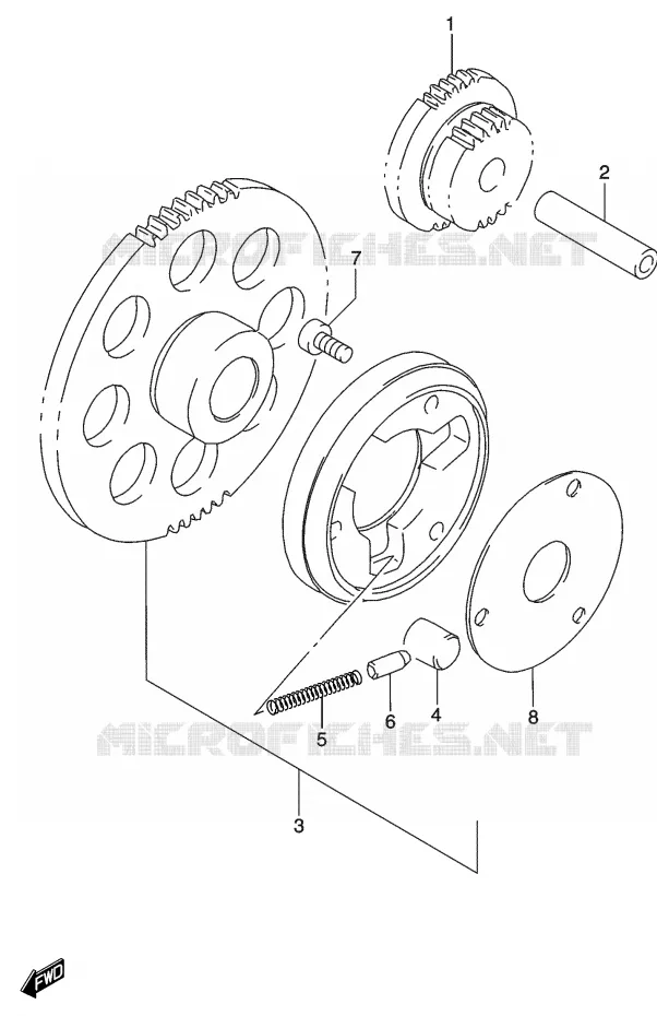 STARTER MOTOR CLUTCH Suzuki MOTO 500 GS-E 2003  GS500UK3(P19)