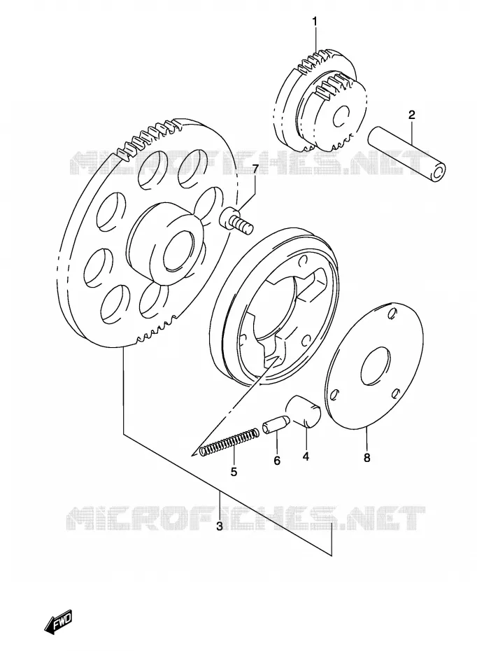 STARTER MOTOR CLUTCH Suzuki MOTO 500 GS-E 2004  GS500K4(P19)