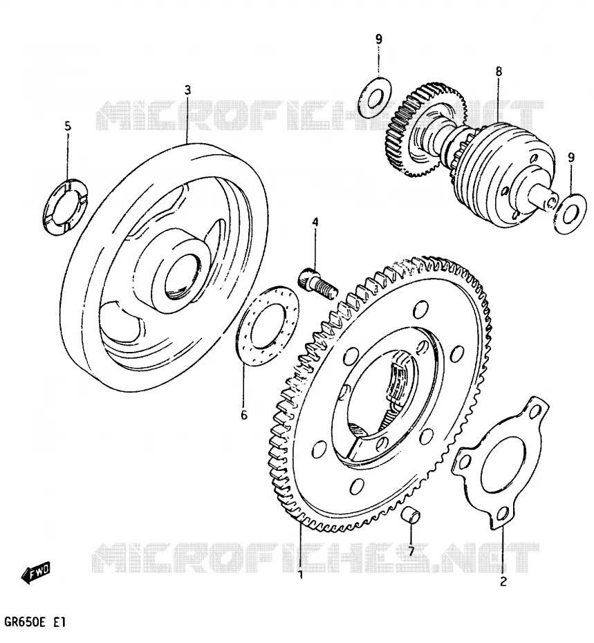 STARTER MOTOR CLUTCH Suzuki MOTO 650 TEMPTER 1984  GR650E(D/E)