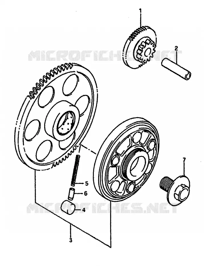 STARTER MOTOR CLUTCH Suzuki MOTO 750 GSX-R 1986  GSX-R750G(F/G/H)