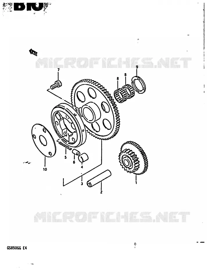 STARTER MOTOR CLUTCH Suzuki MOTO 850 GS 1985  GS850GF(E4)