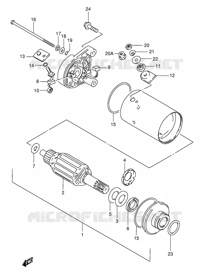 STARTER MOTOR (MODEL Z/D/K) Suzuki MOTO 125 GN 1991  GN125M(E1)