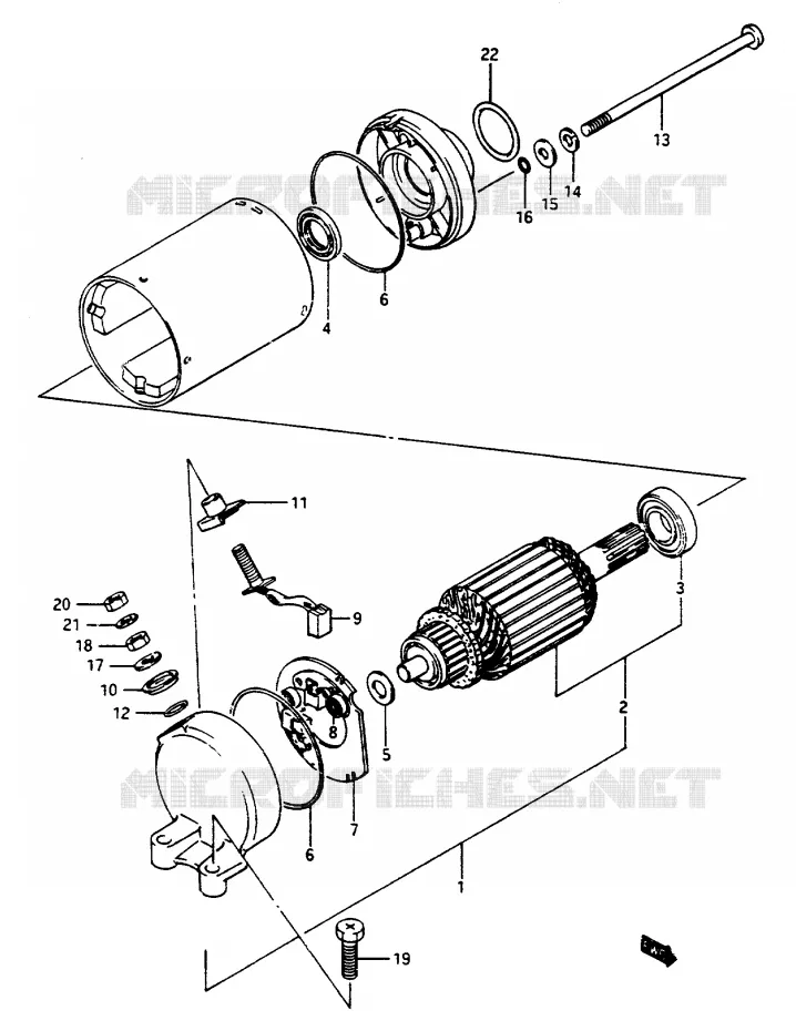 STARTER MOTOR Suzuki MOTO 1100 GSX-E 1985  GSX1100EF(E/F/G)