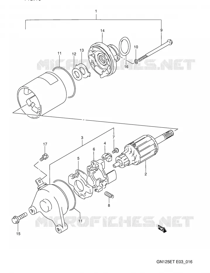 STARTER MOTOR Suzuki MOTO 125 GN 1994  GN125ER(E3)