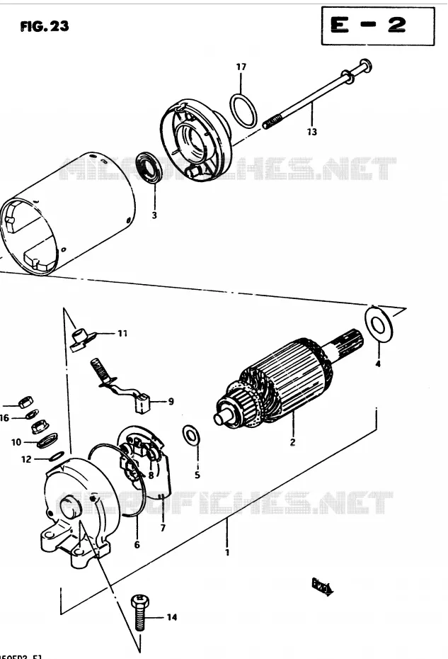 STARTER MOTOR Suzuki MOTO 450 GS 1983  GS450D(2/Z/D)