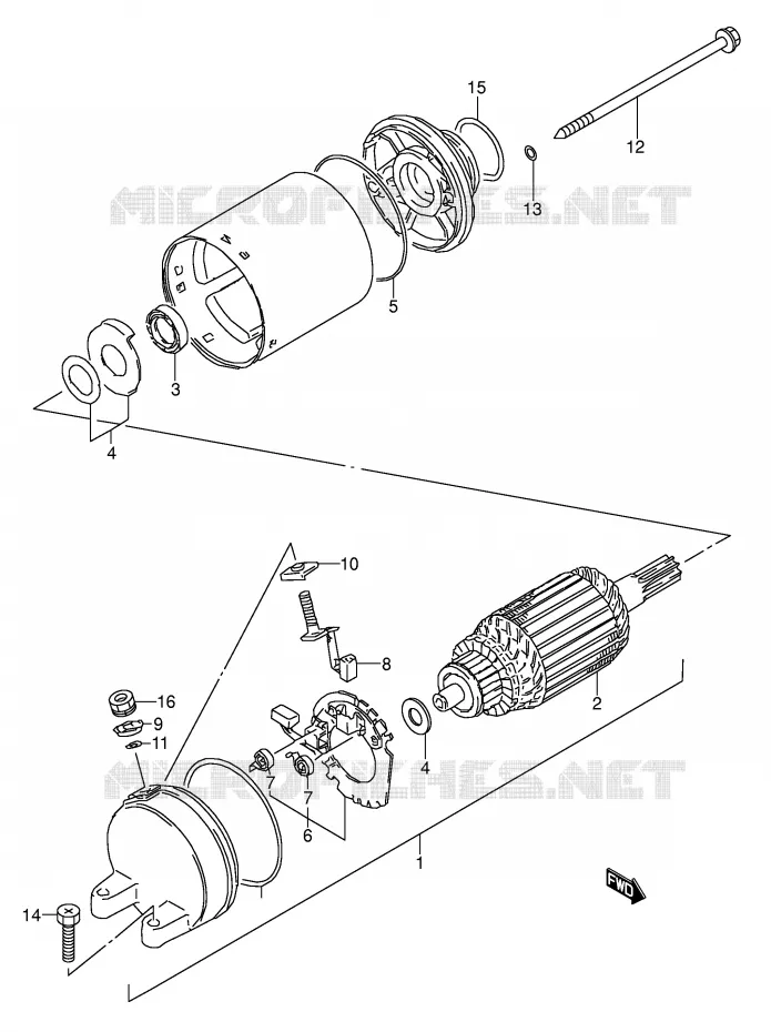 STARTER MOTOR Suzuki MOTO 500 GS-E 1995  GS500ESKS(E2)