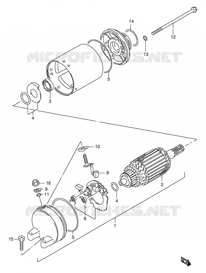 STARTER MOTOR Suzuki MOTO 500 GS-E 2002  GS500UK2(E2)