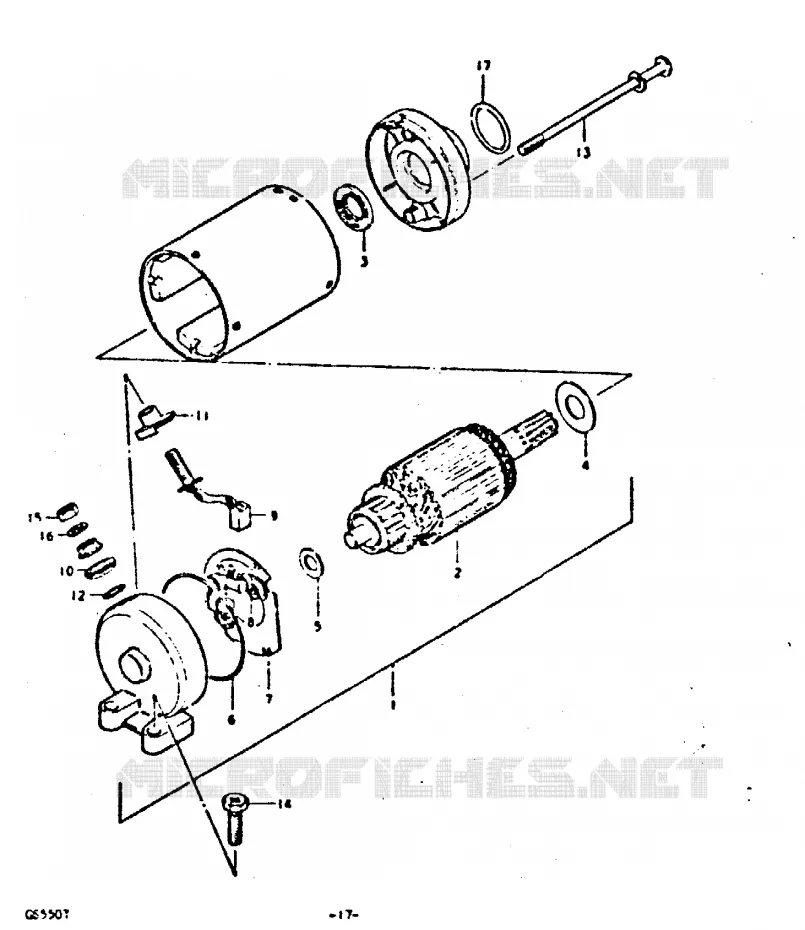 STARTER MOTOR Suzuki MOTO 550 GS 1980  GS550DT(T)