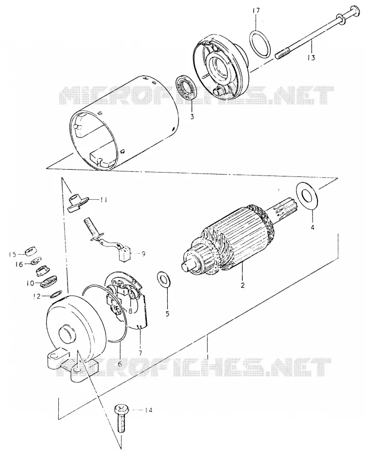 STARTER MOTOR Suzuki MOTO 550 GS 1980  GS550LT