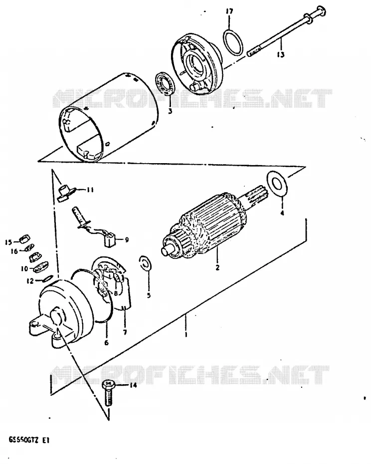 STARTER MOTOR Suzuki MOTO 650 GS 1999  GS650GTX(X/Z)