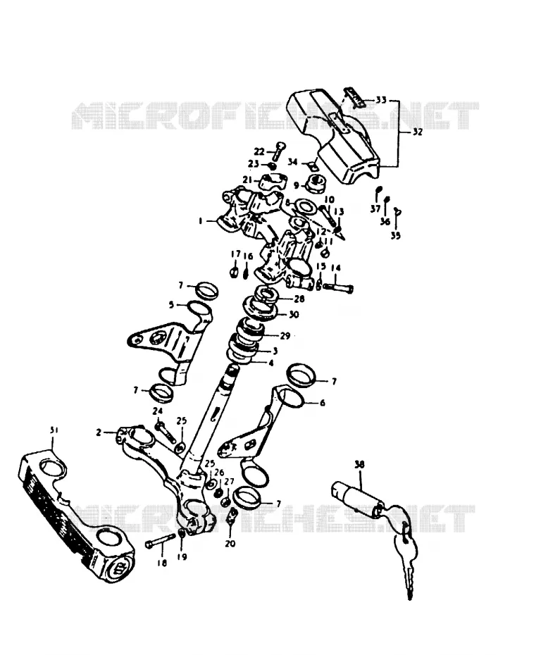 STEERING COLUMN Suzuki MOTO 1000 GS 1980  GS1000HT(T)