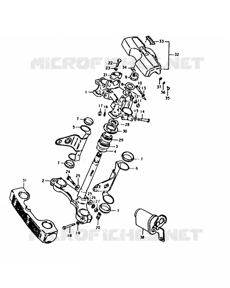 STEERING COLUMN Suzuki MOTO 1000 GS 1980  GS1000HT(T)
