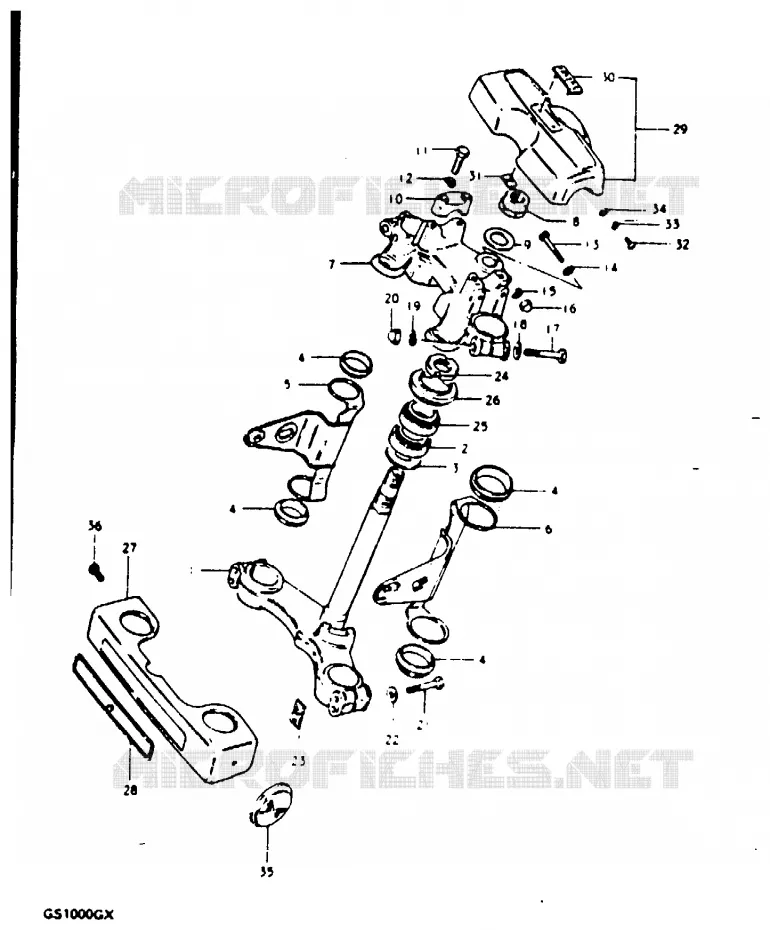 STEERING COLUMN Suzuki MOTO 1000 GS 1981  GS1000GX(X/T)