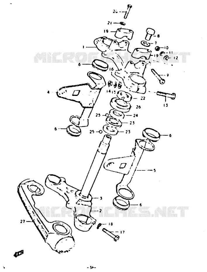 STEERING COLUMN Suzuki MOTO 425 GS 1992  GS425N(N)