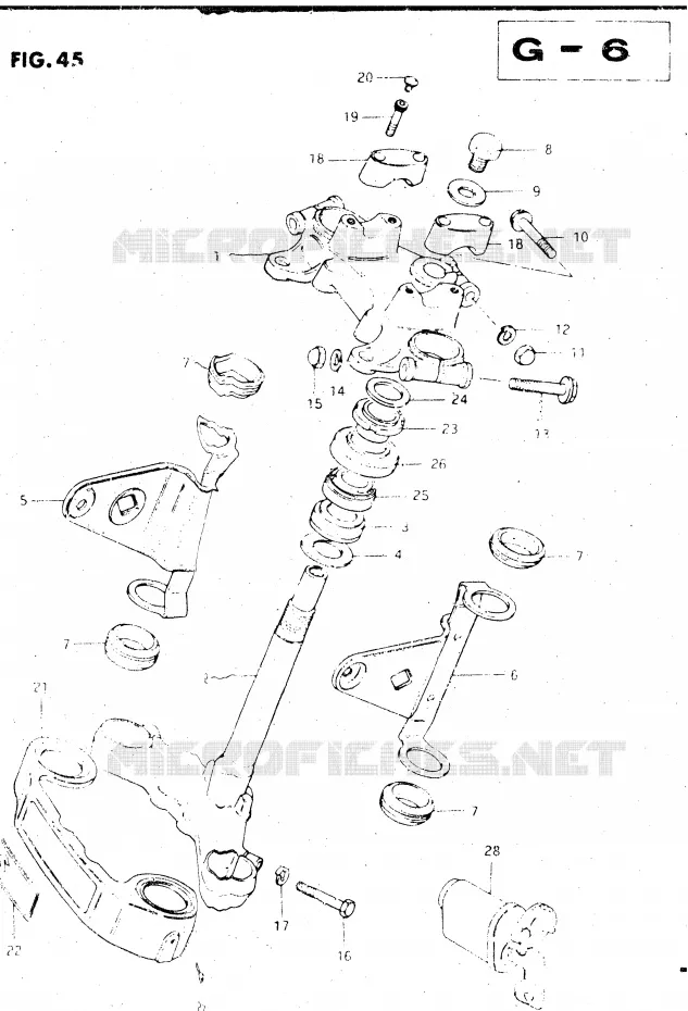 STEERING COLUMN Suzuki MOTO 500 GS-E 1983  GS500ED(Z/D)