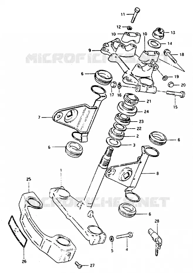 STEERING COLUMN Suzuki MOTO 550 GS 1981  GS550LX