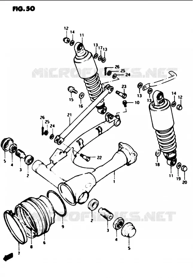 SWINGARM Suzuki MOTO 1100 GS-G 1985  GS1100GF(E/F/G)