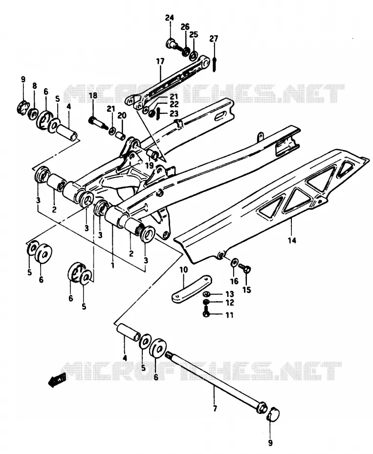 SWINGARM Suzuki MOTO 1100 GSX-E 1985  GSX1100EEF(E/F/G)