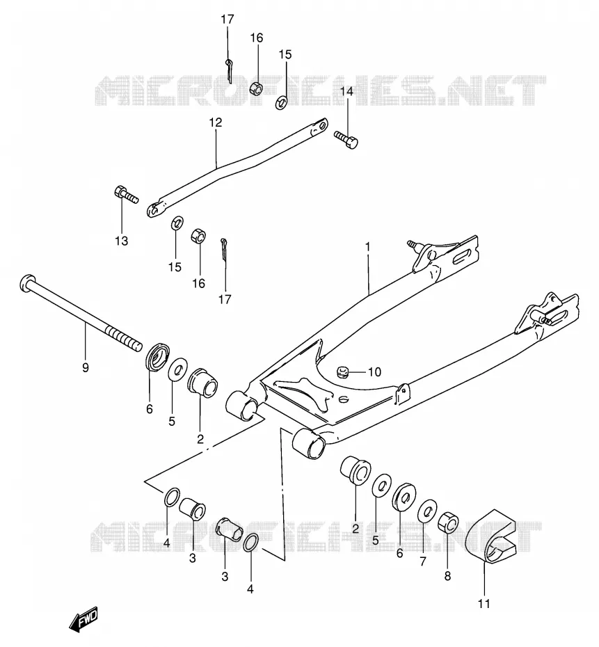 SWINGARM Suzuki MOTO 125 GN 1992  GN125EN(E1)