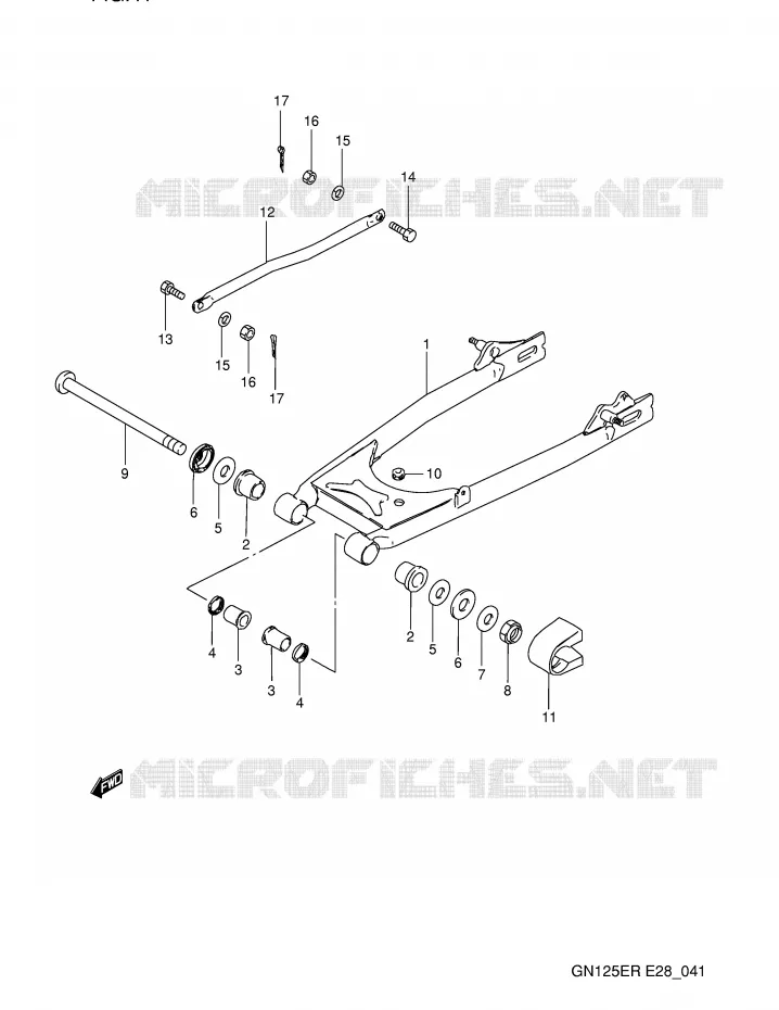 SWINGARM Suzuki MOTO 125 GN 1994  GN125ER(E28)