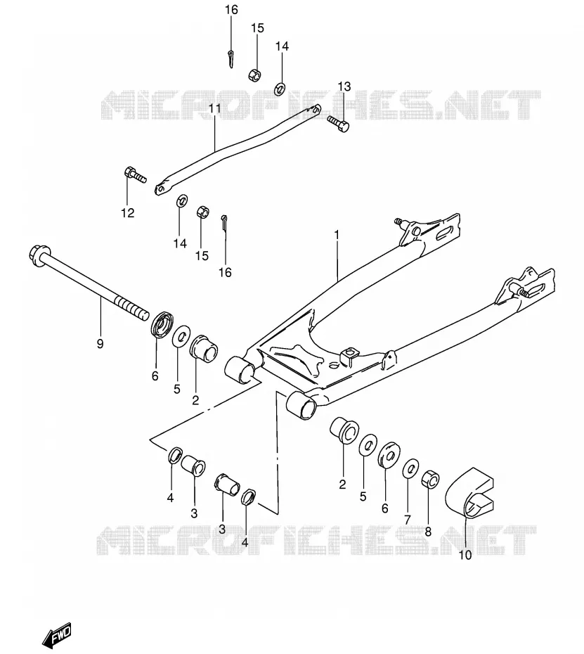SWINGARM Suzuki MOTO 125 GS 1991  GS125ESM(E1)