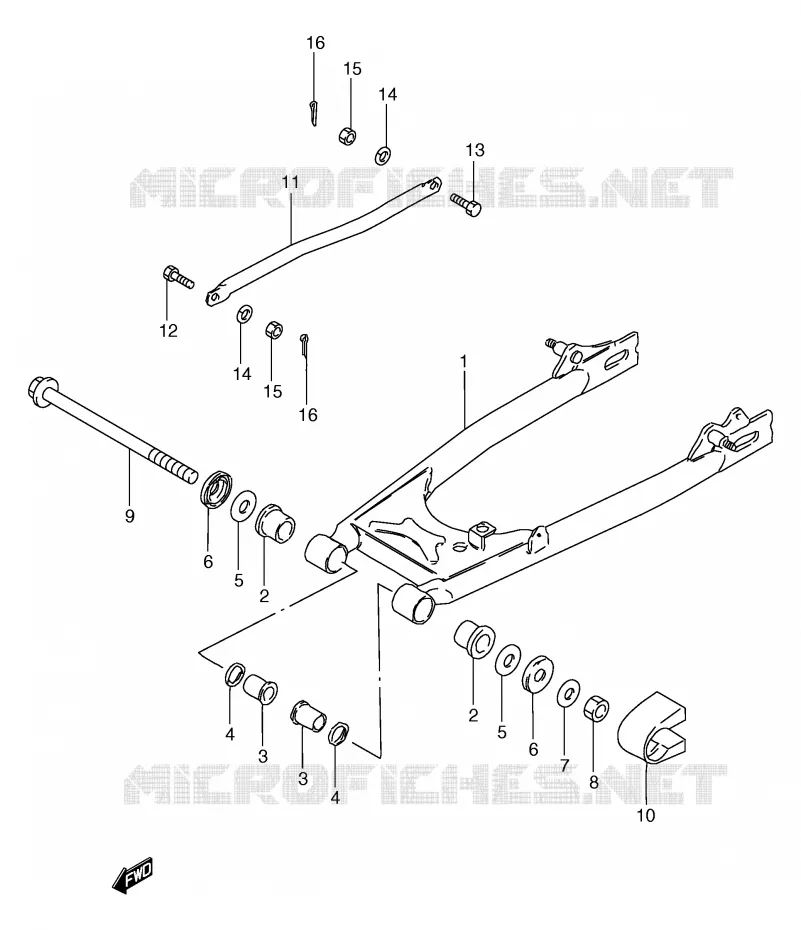 SWINGARM Suzuki MOTO 125 GS 2000  GS125SUY(E71)