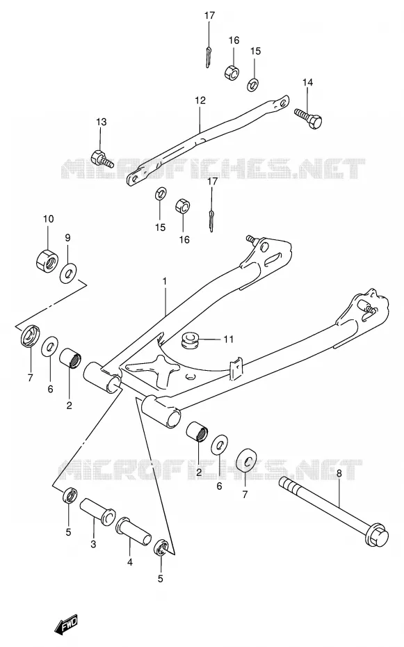 SWINGARM Suzuki MOTO 250 GN 2000  GN250Y(E2)