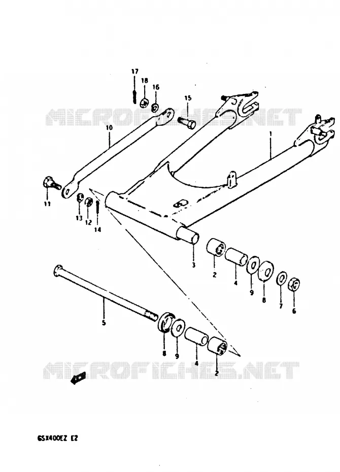 SWINGARM Suzuki MOTO 400 GSX 1982  GSX400SZ