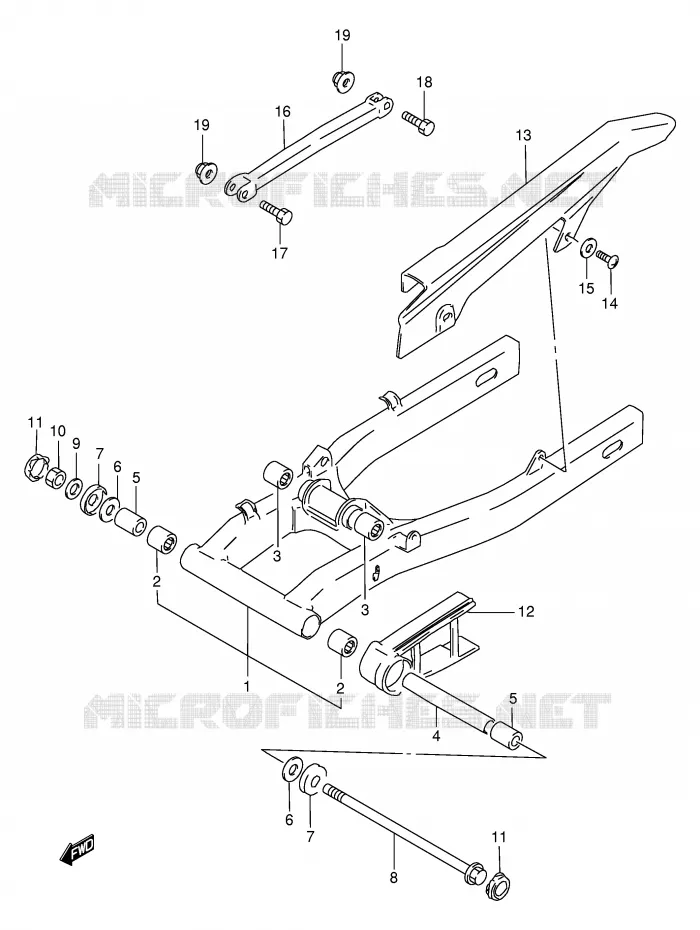 SWINGARM Suzuki MOTO 500 GS-E 2001  GS500HK1(E2)