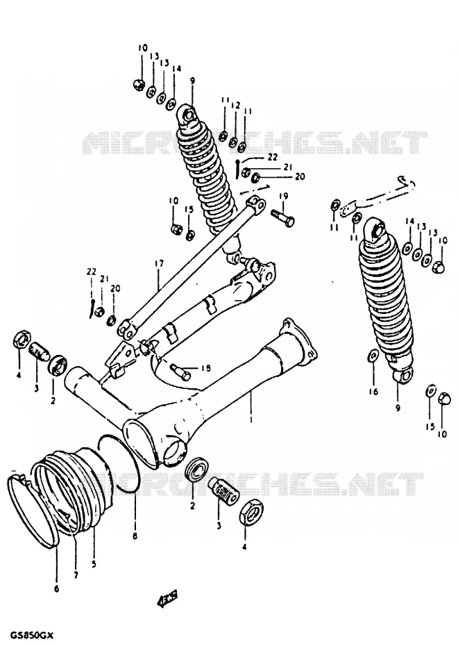 SWINGARM Suzuki MOTO 850 GS 1980  GS850GT(T/X)