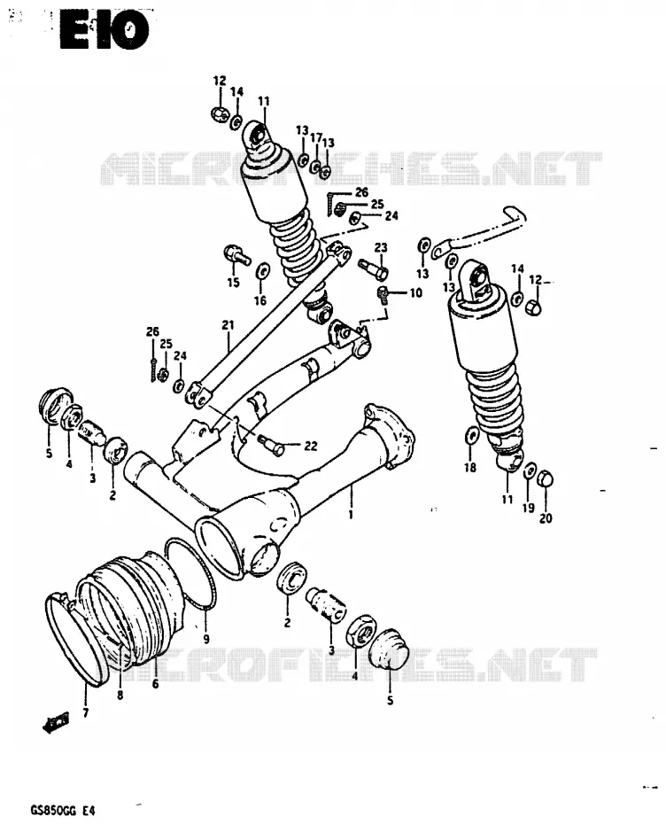 SWINGARM Suzuki MOTO 850 GS 1984  GS850GE(E4)