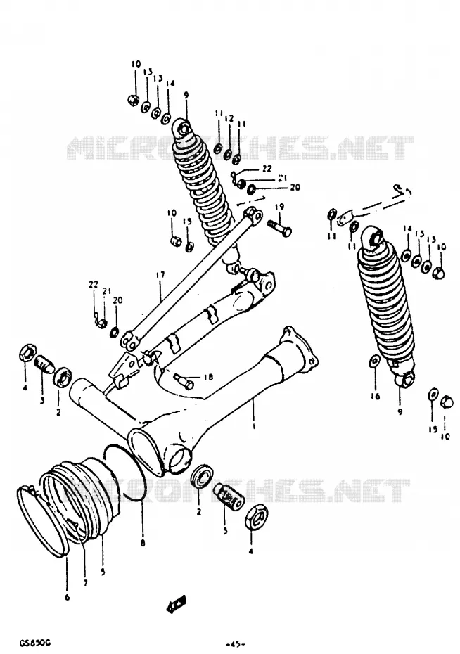 SWINGARM Suzuki MOTO 850 GS 1986  GS850G