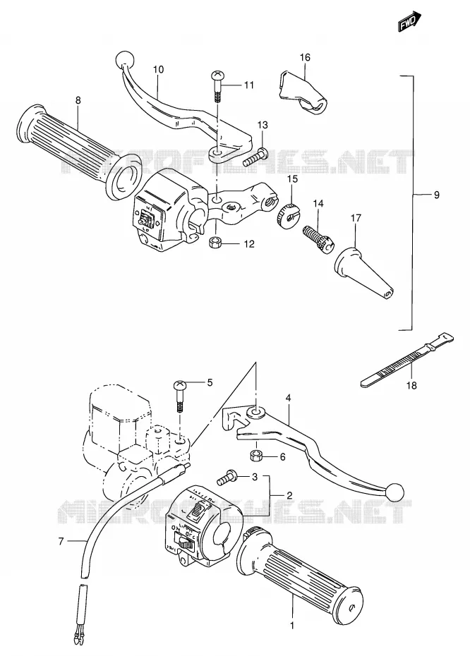 SWITCHES (GS125ESE/EZ/ESD/ESF) Suzuki MOTO 125 GS 1982  GS125ESZ(E1)