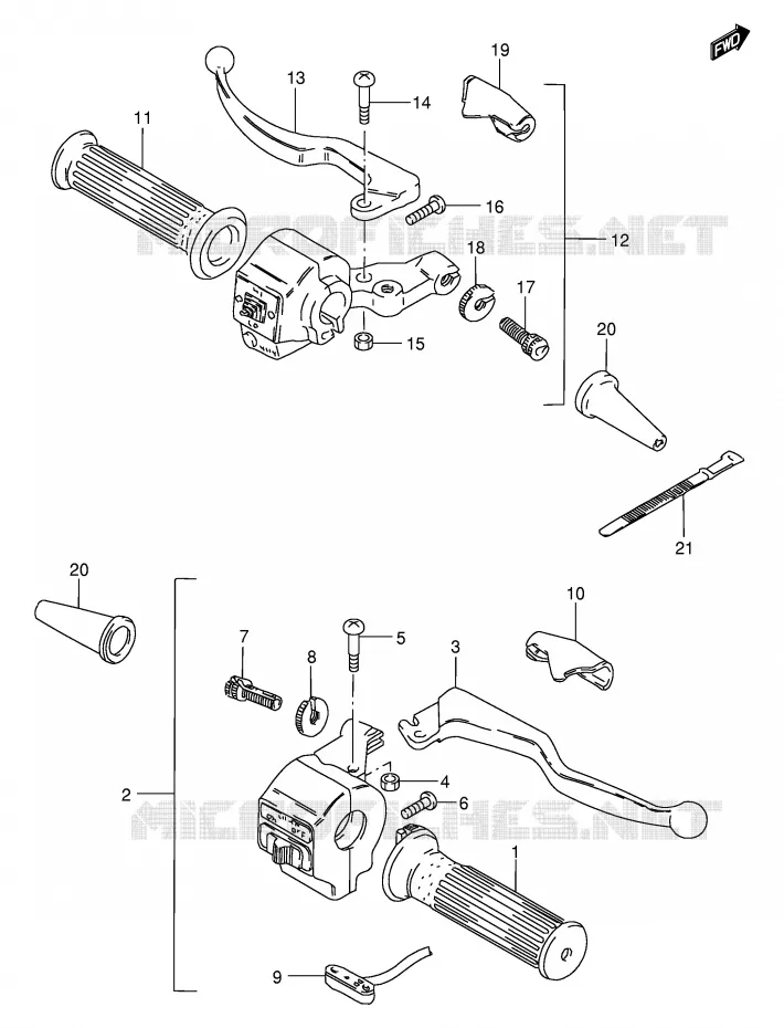 SWITCHES (GS125Z/D,UR E71) Suzuki MOTO 125 GS 1982  GS125Z(E1)