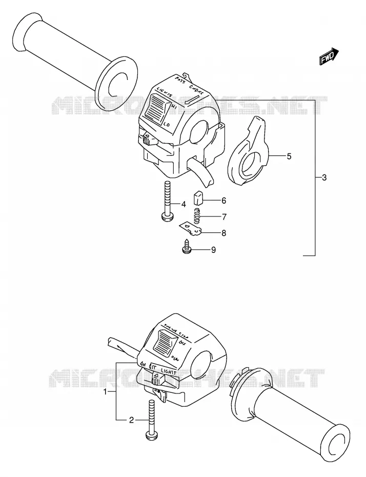 SWITCHES (MODEL K) Suzuki MOTO 500 GS-E 1995  GS500ES(E2)