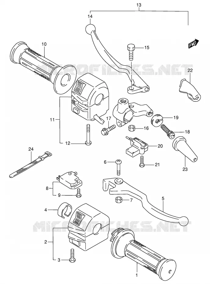 SWITCHES (MODEL N,GN125ER) Suzuki MOTO 125 GN 1991  GN125M(E1)