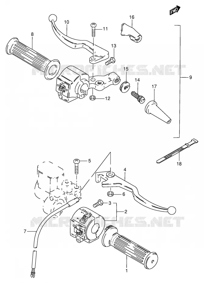 SWITCHES (MODEL Z/D/K) Suzuki MOTO 125 GN 1992  GN125EN(E1)