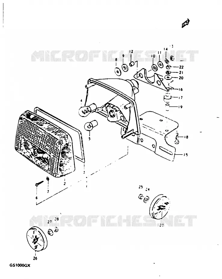 TAIL LIGHT (E18, E26, E39) Suzuki MOTO 1000 GS 1980  GS1000GT(X/T)