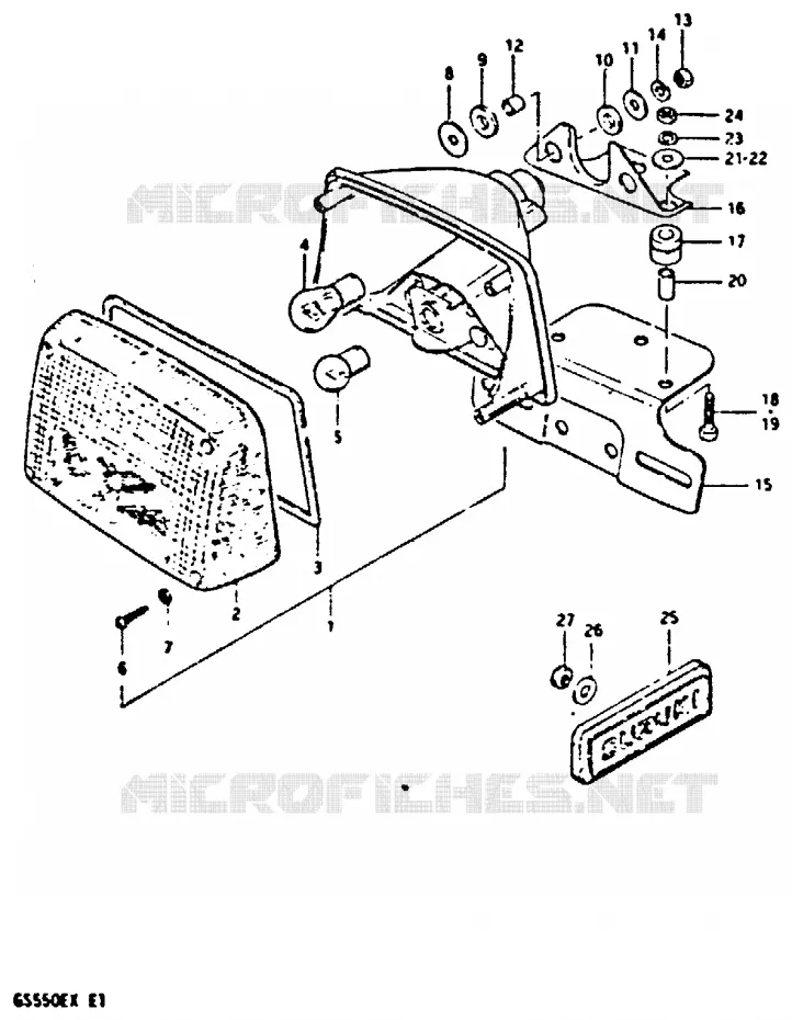 TAIL LIGHT (E2, E4, E21) Suzuki MOTO 550 GS 1981  GS550EX(X)