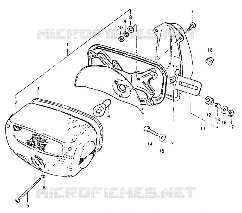TAIL LIGHT (E2, E4, E21) Suzuki MOTO 550 GS 1981  GS550LX