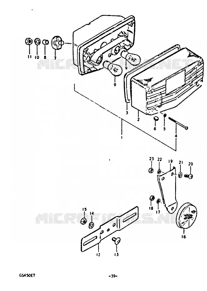 TAIL LIGHT (E22) Suzuki MOTO 450 GS 1996  GS450T(T)