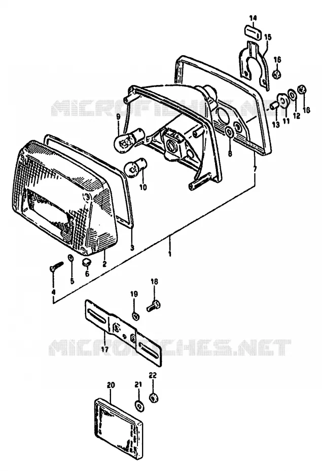 TAIL LIGHT (E22,E25) Suzuki MOTO 550 GS 1982  GS550MZ(X/Z)