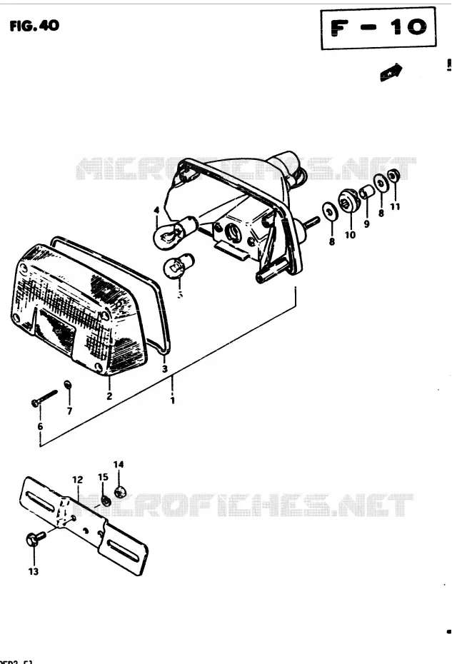 TAIL LIGHT (E25) Suzuki MOTO 450 GS-E 1983  GS450ED2(2/Z/D)