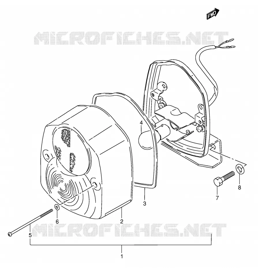 TAIL LIGHT (E25) Suzuki SCOOTER 50 FZ 1993  FZ50P(E1)