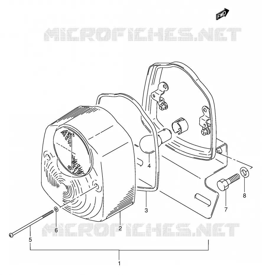 TAIL LIGHT (E26) Suzuki SCOOTER 50 FZ 1993  FZ50NP(E1)